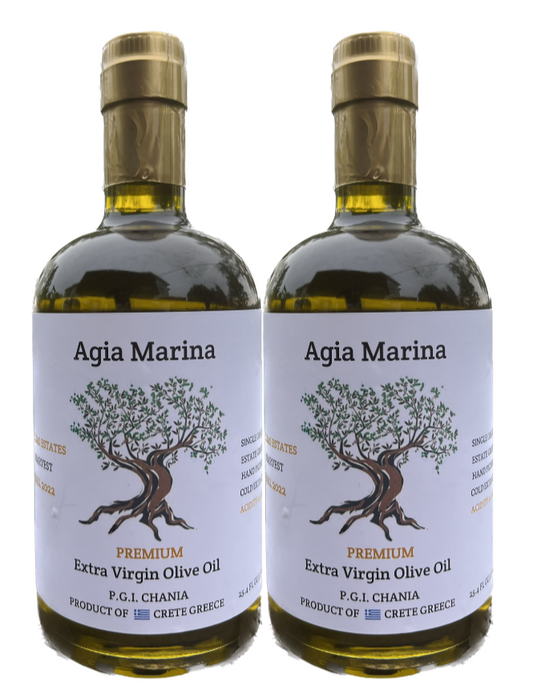 Agia Marina Extra Virgin Olive Oil (EVOO) (750ml) 2 bottle(s)