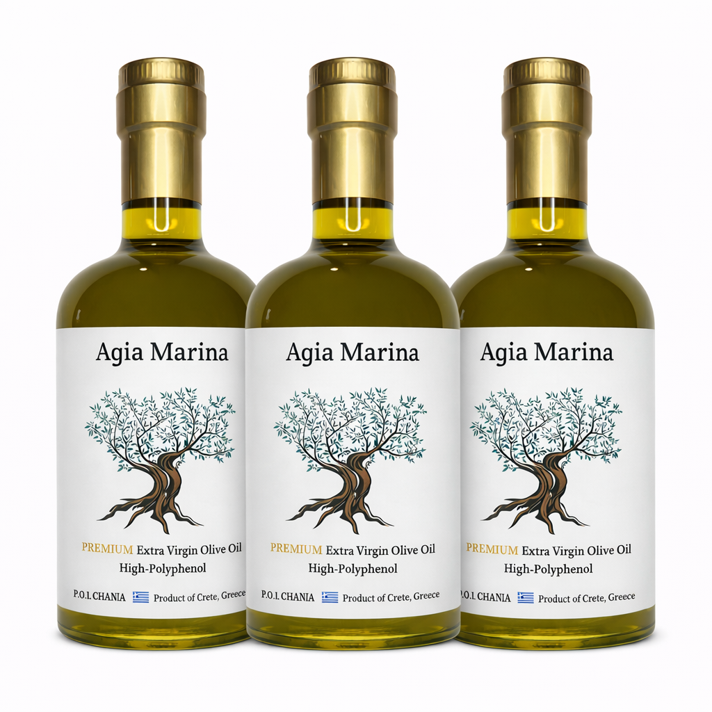 Agia Marina Premium Extra Virgin Olive Oil (EVOO) (750ml each) 3 Bottles