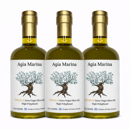 Agia Marina Premium Extra Virgin Olive Oil (EVOO) (750ml each) 3 Bottles